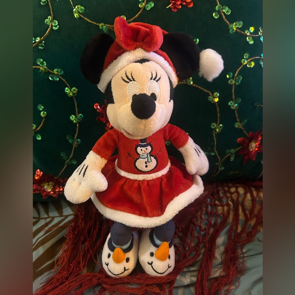 🏰RARE Minnie Mouse Snowman 2011 Disney Plush Christmas Decor🎄🧸 - Picture 3 of 9